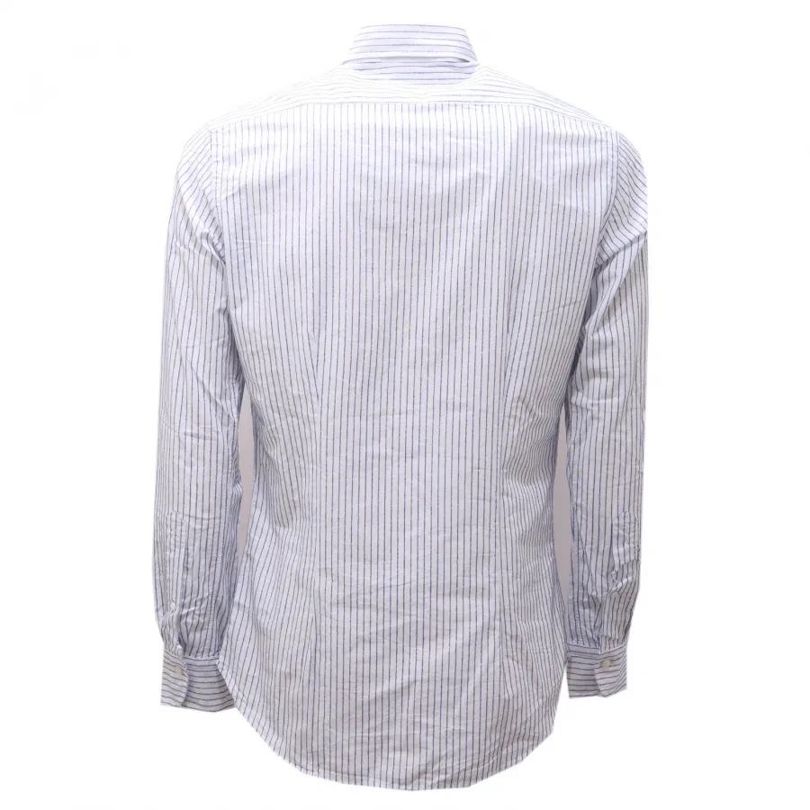 1003AG camicia uomo BAGUTTA slim fit white/blue cotton shirt man