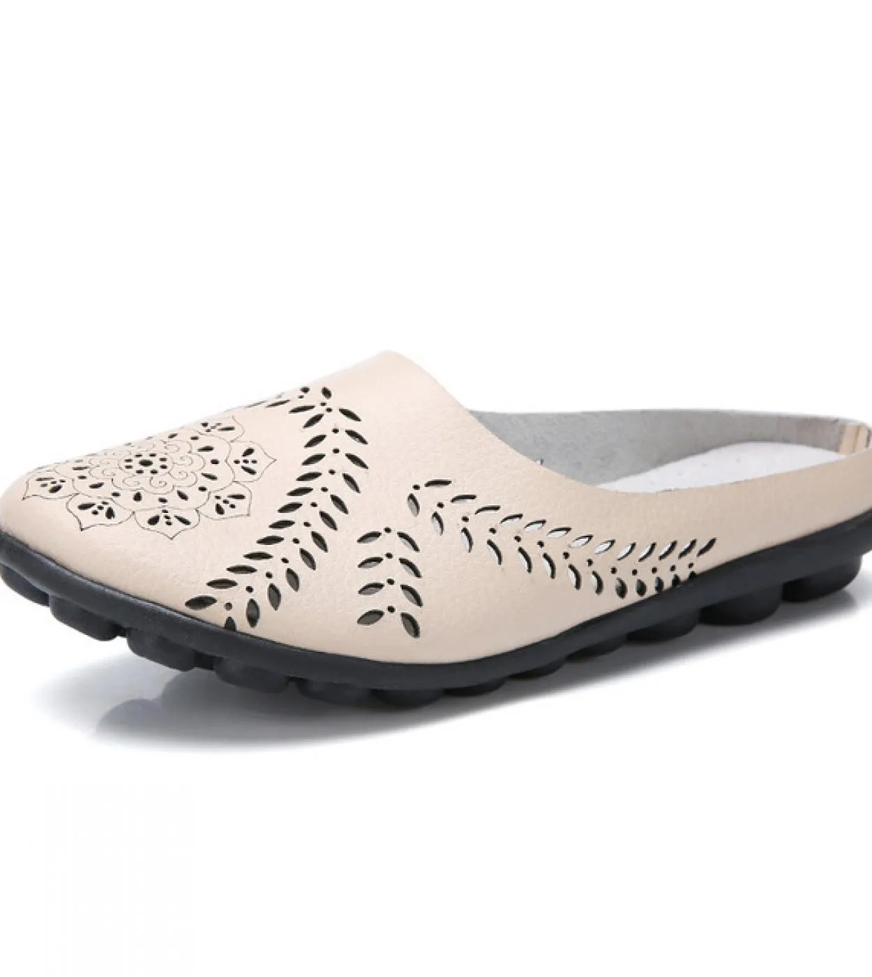 2023 Primavera Nuove Pantofole Tacchi Bassi Retro Scava Fuori Baotou Scarpe Basse Donna Casual Plus Size Scarpe Comode Zapatill