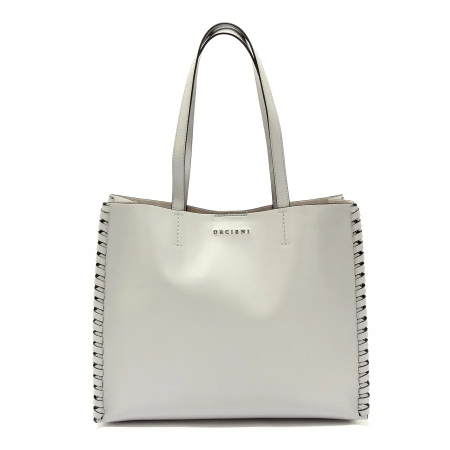 4322AG borsa shopper donna ORCIANI LIBERTY MESH grey leather bag woman