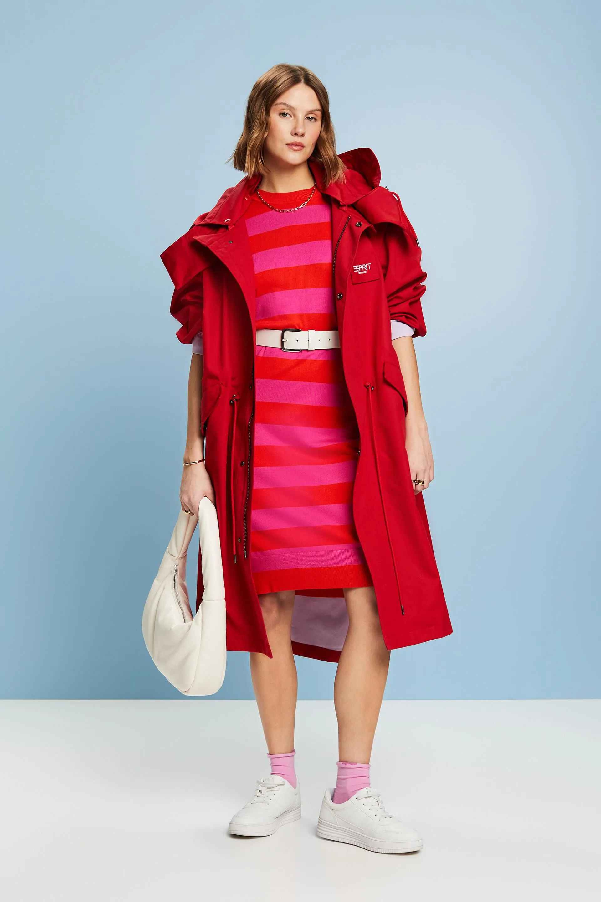 Abito oversize in maglia a righe
