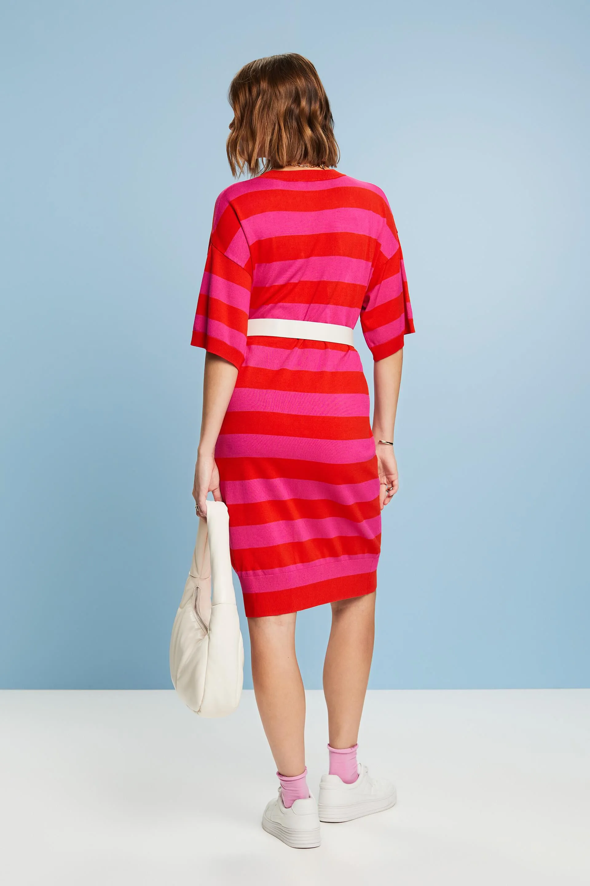 Abito oversize in maglia a righe