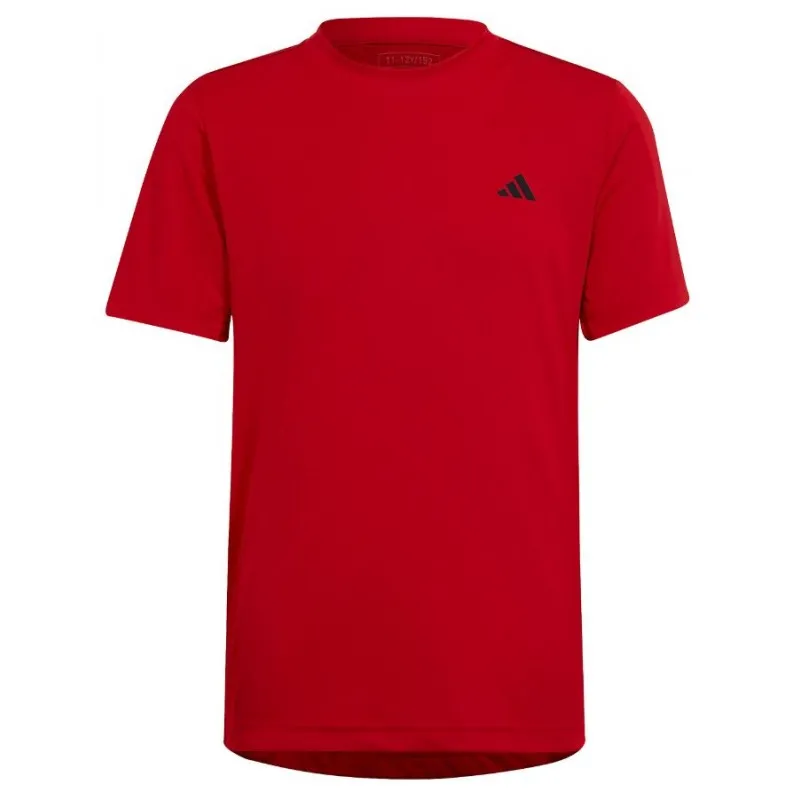 Adidas Junior B Club Tee Scarlet T-Shirt M/M Tennis Rossa Junior Bimbo