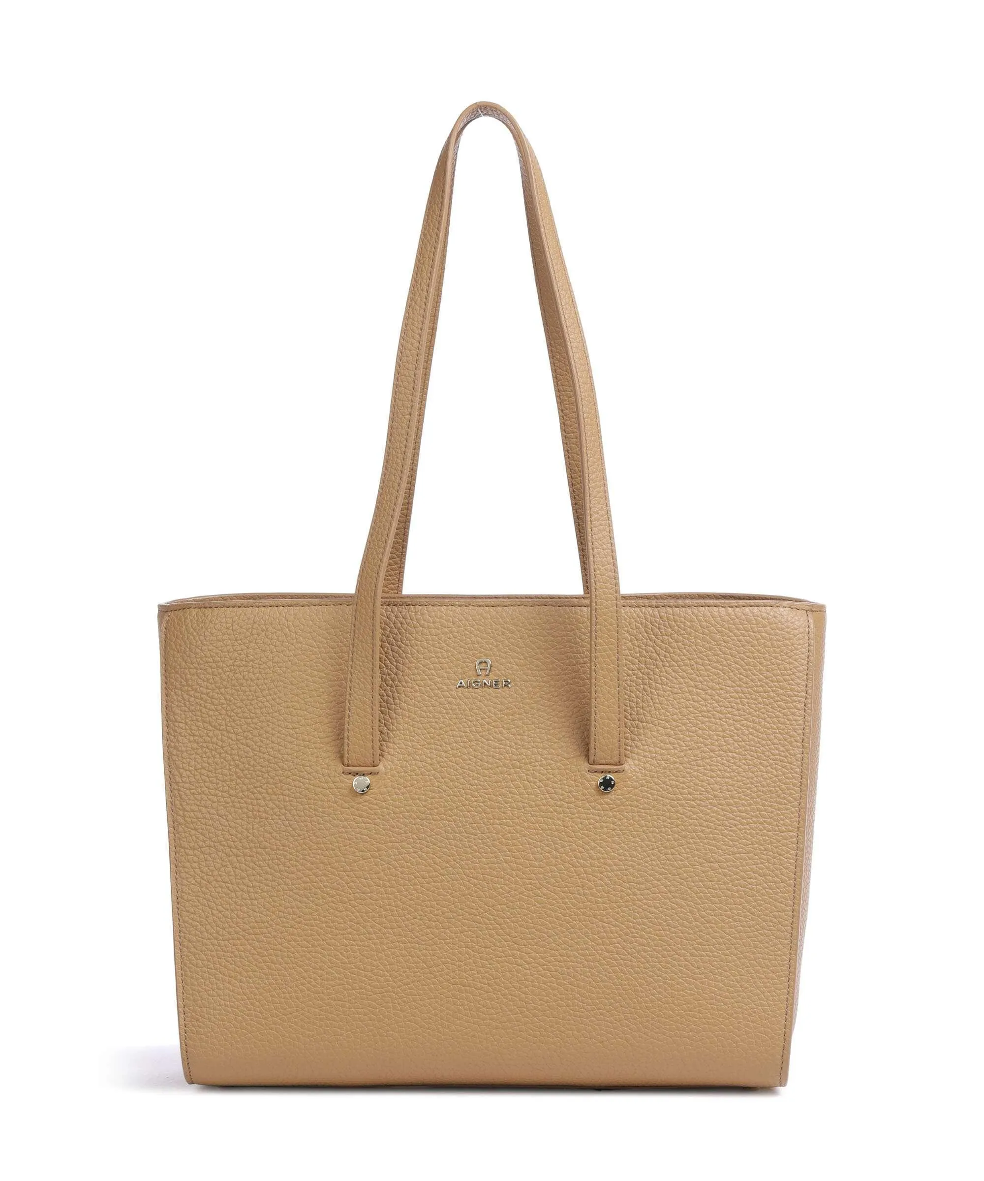  Aigner Ivy L Borsa shopper pelle di vacchetta grana beige  