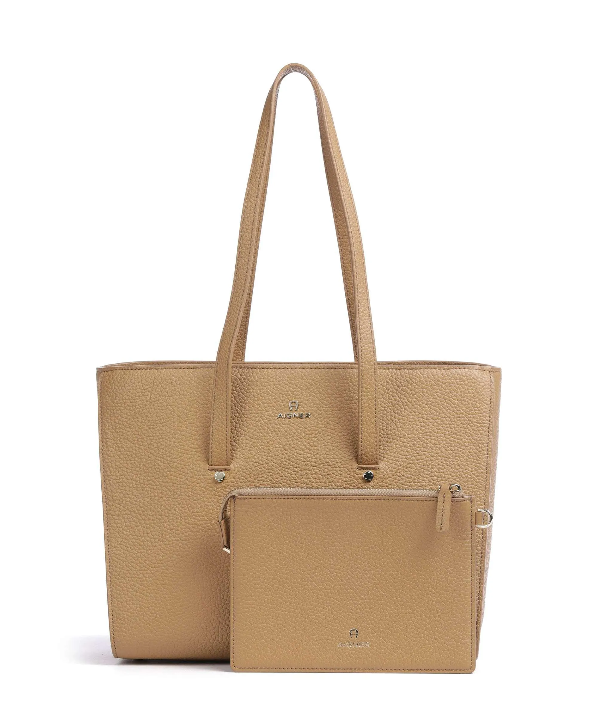  Aigner Ivy L Borsa shopper pelle di vacchetta grana beige  