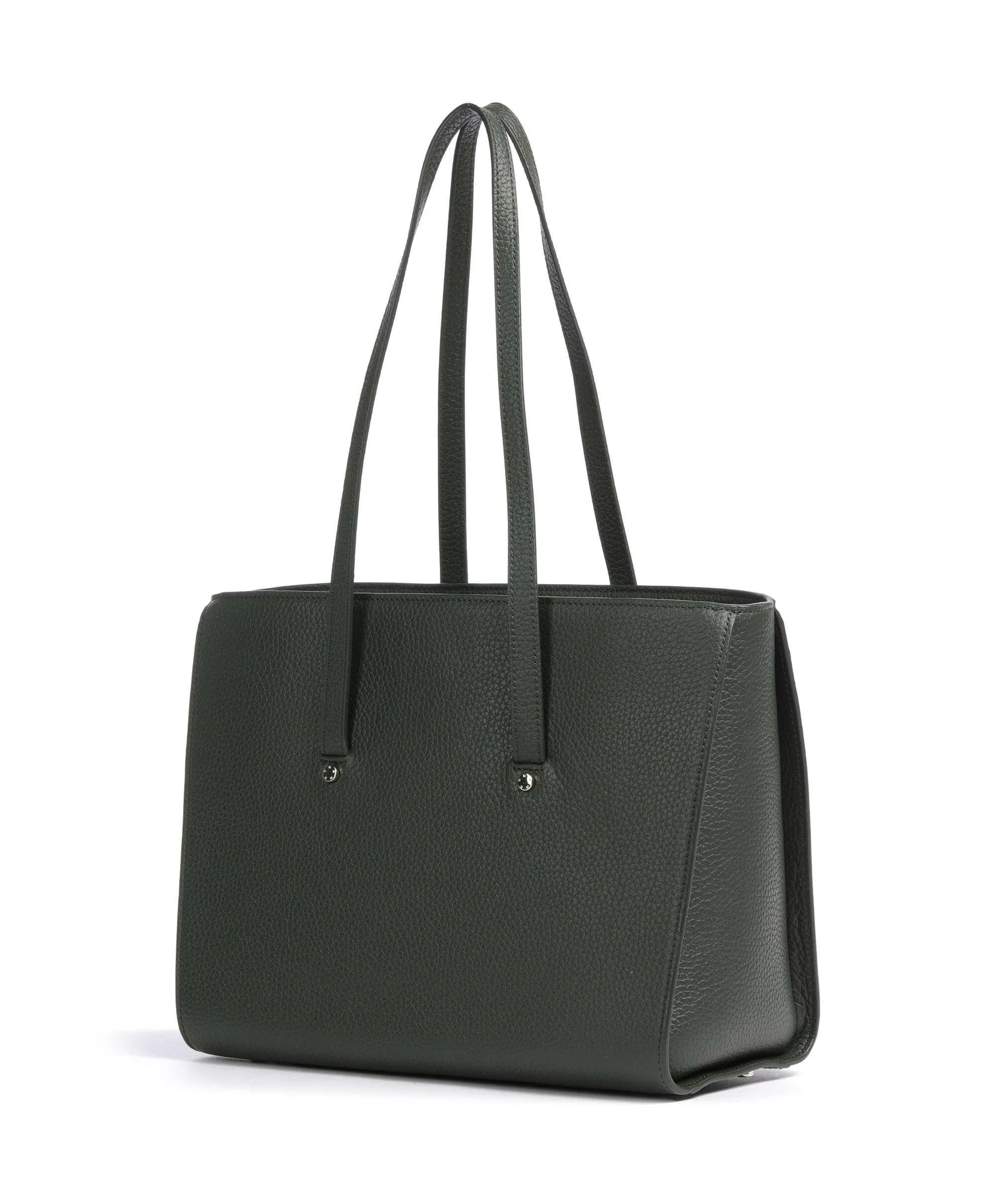  Aigner Ivy L Borsa shopper pelle di vacchetta grana verde scuro  