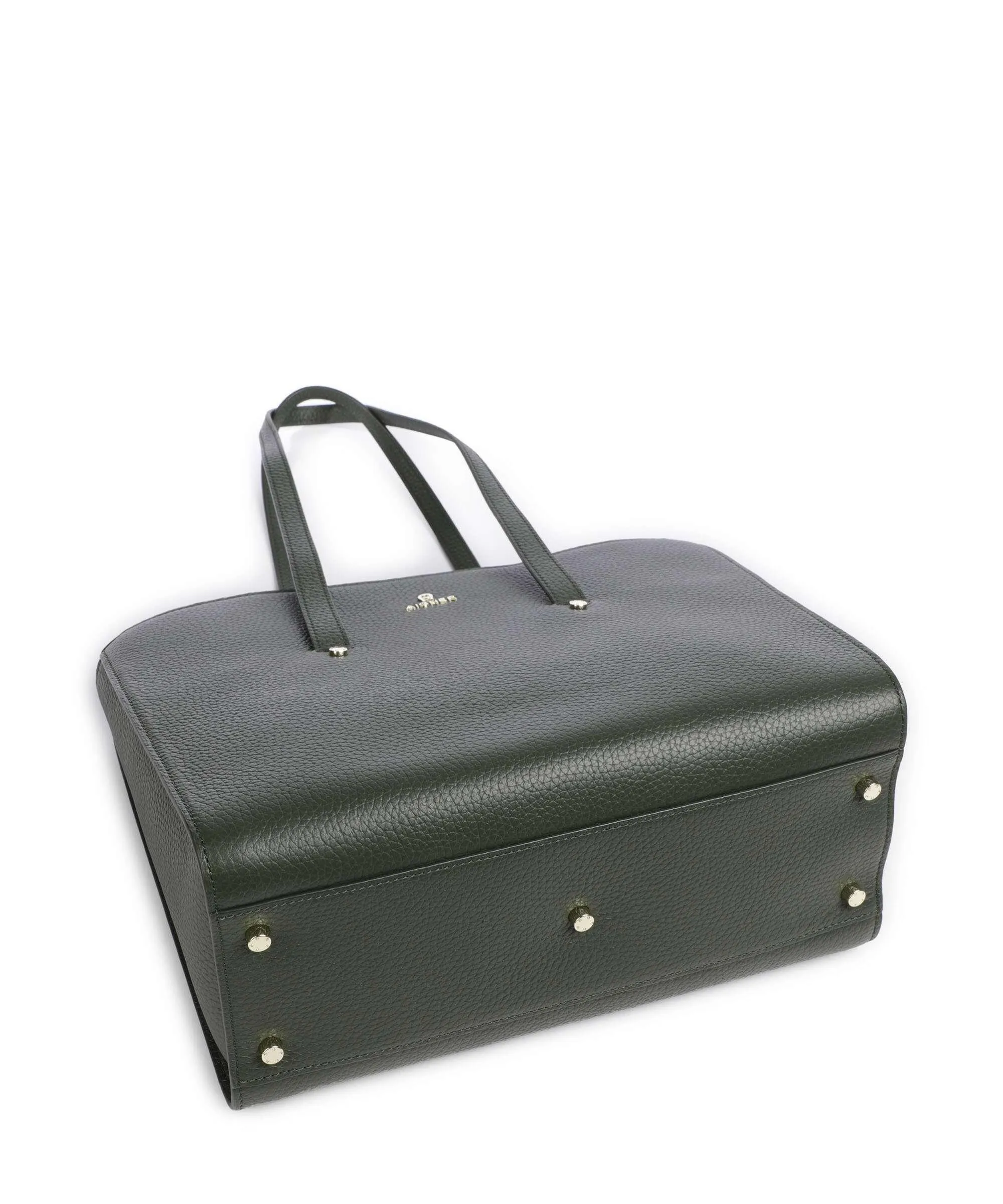  Aigner Ivy L Borsa shopper pelle di vacchetta grana verde scuro  