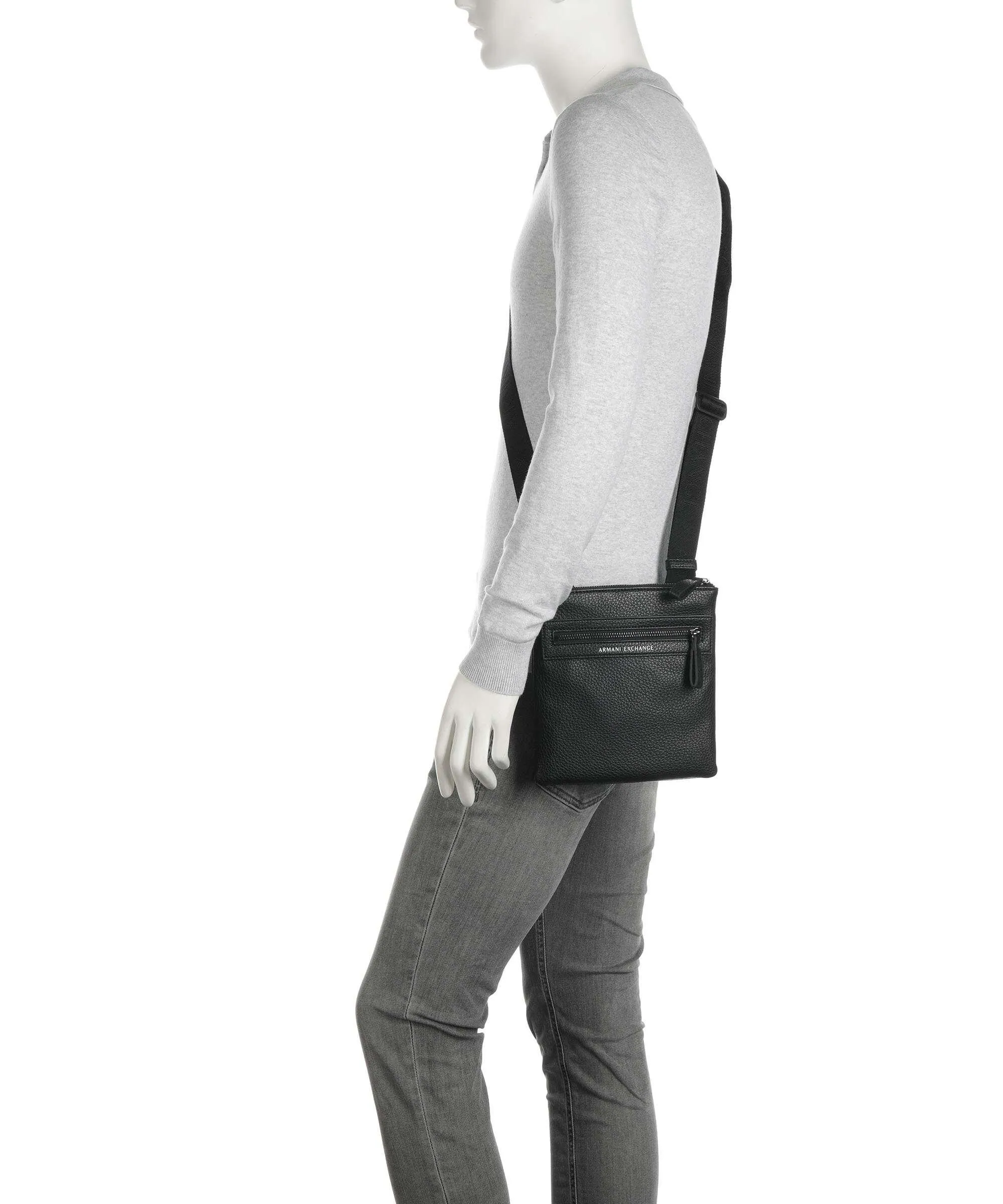 Armani Exchange Borsa a tracolla pelle sintetica nero  