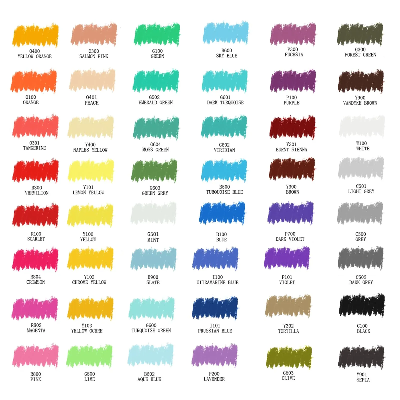 Artecho - Set di 48 Pastelli ad Olio per Pittura Artistica, Disegno, Miscelazione, Ombreggiatura, Forniture d'arte per Principia