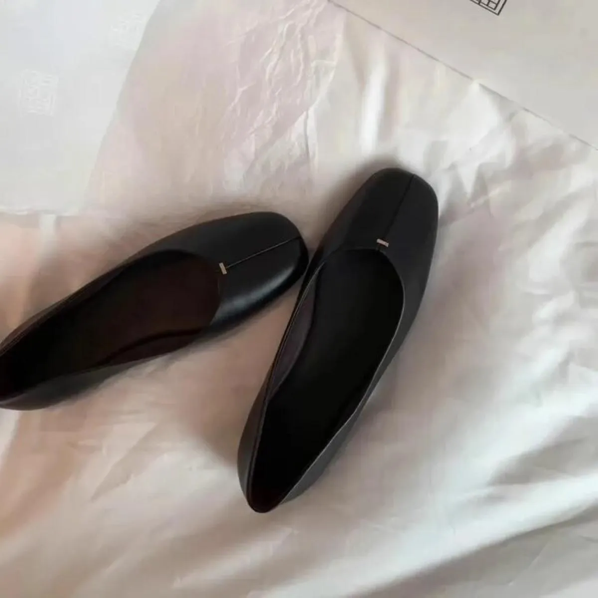 Ballerine da donna nere Moda eleganti scarpe slip on basse Scarpe da ballerina da donna Comfort Street Style con suola morbida