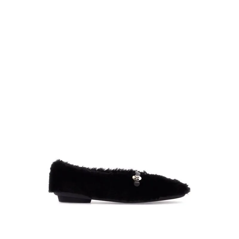 Ballerine in shearling