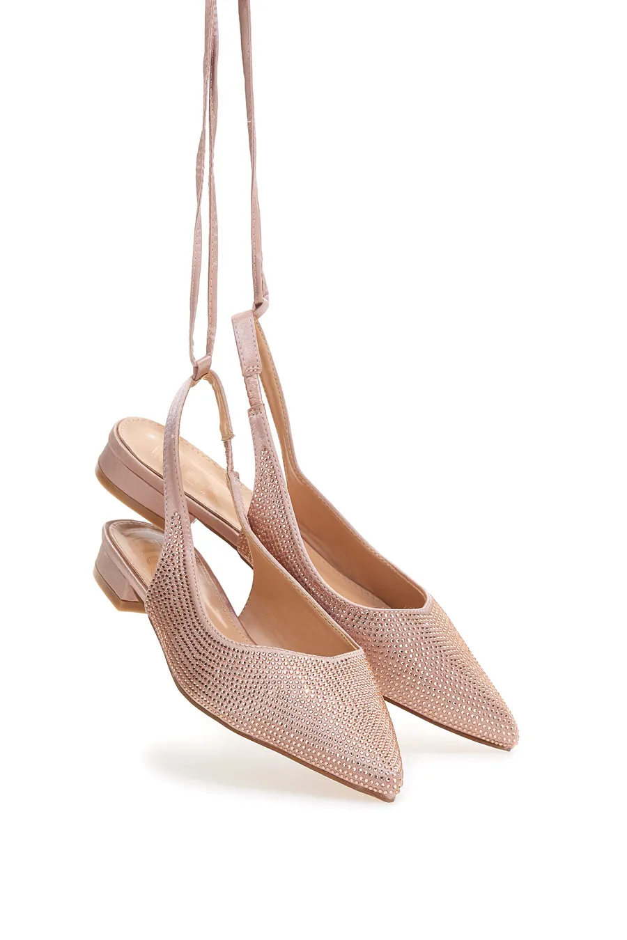 Ballerine Lace-Up Prima Riga 15990 Rosa Strass