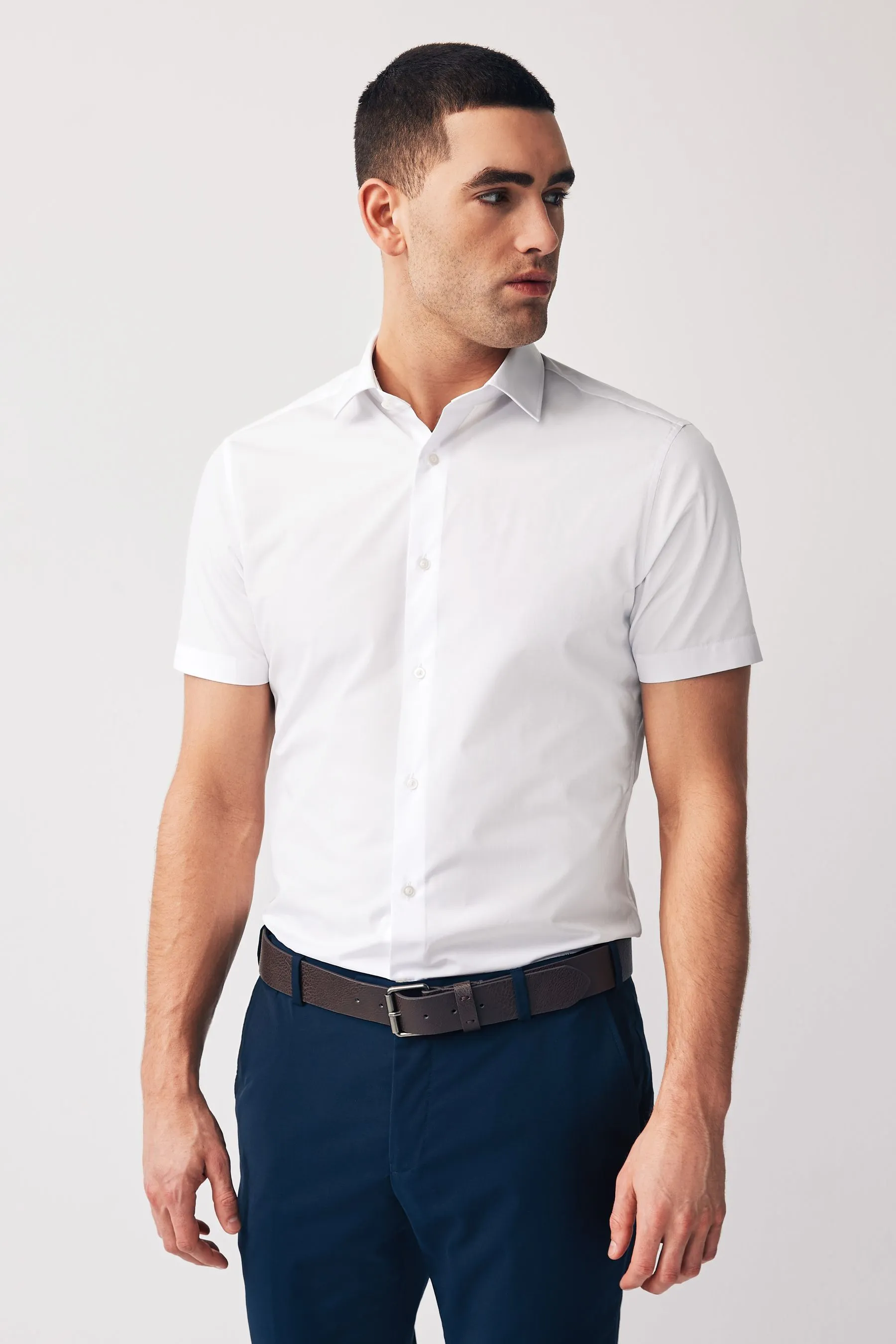 Bianco  - Camicie easy care Manica corta 2 Confezione