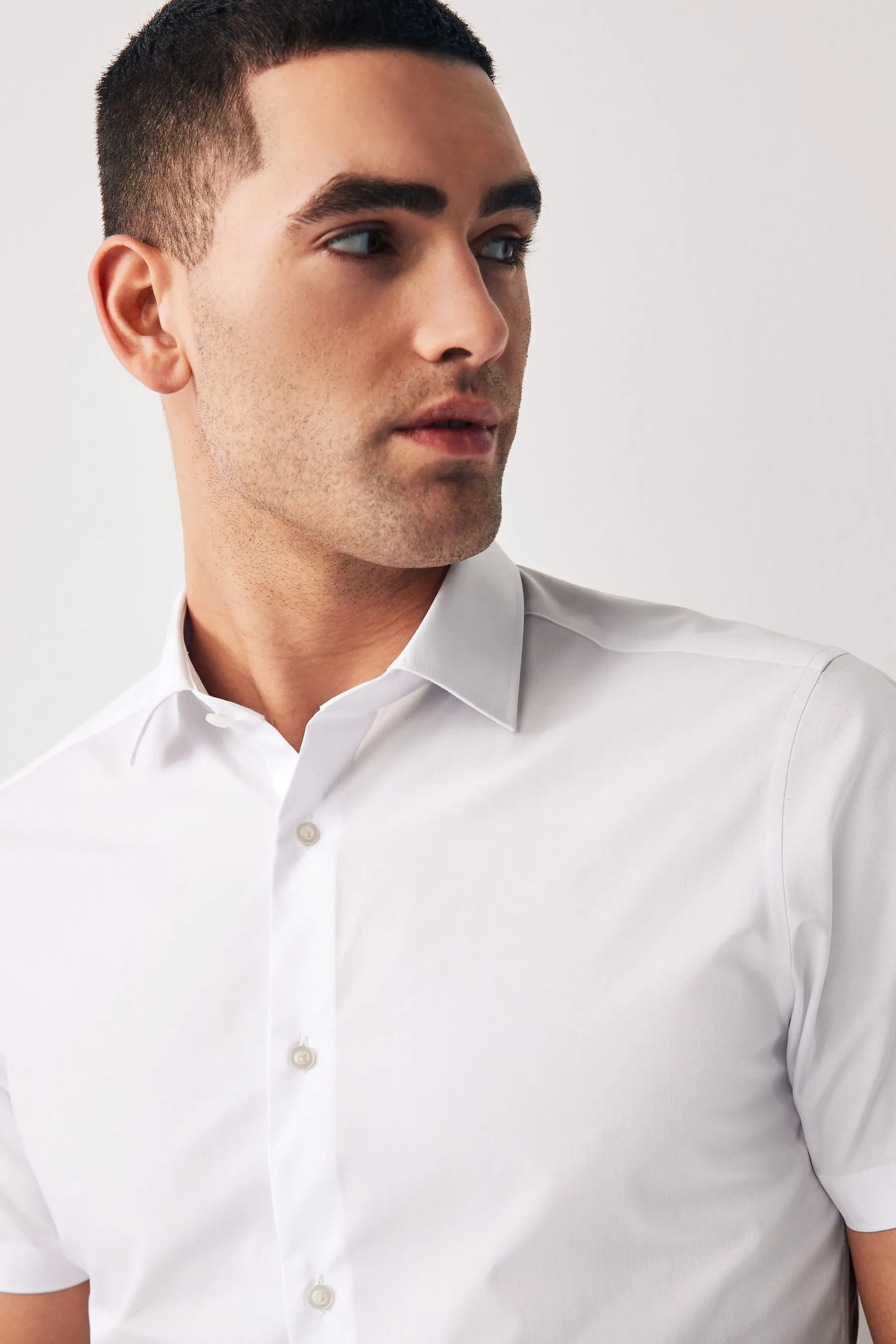 Bianco  - Camicie easy care Manica corta 2 Confezione