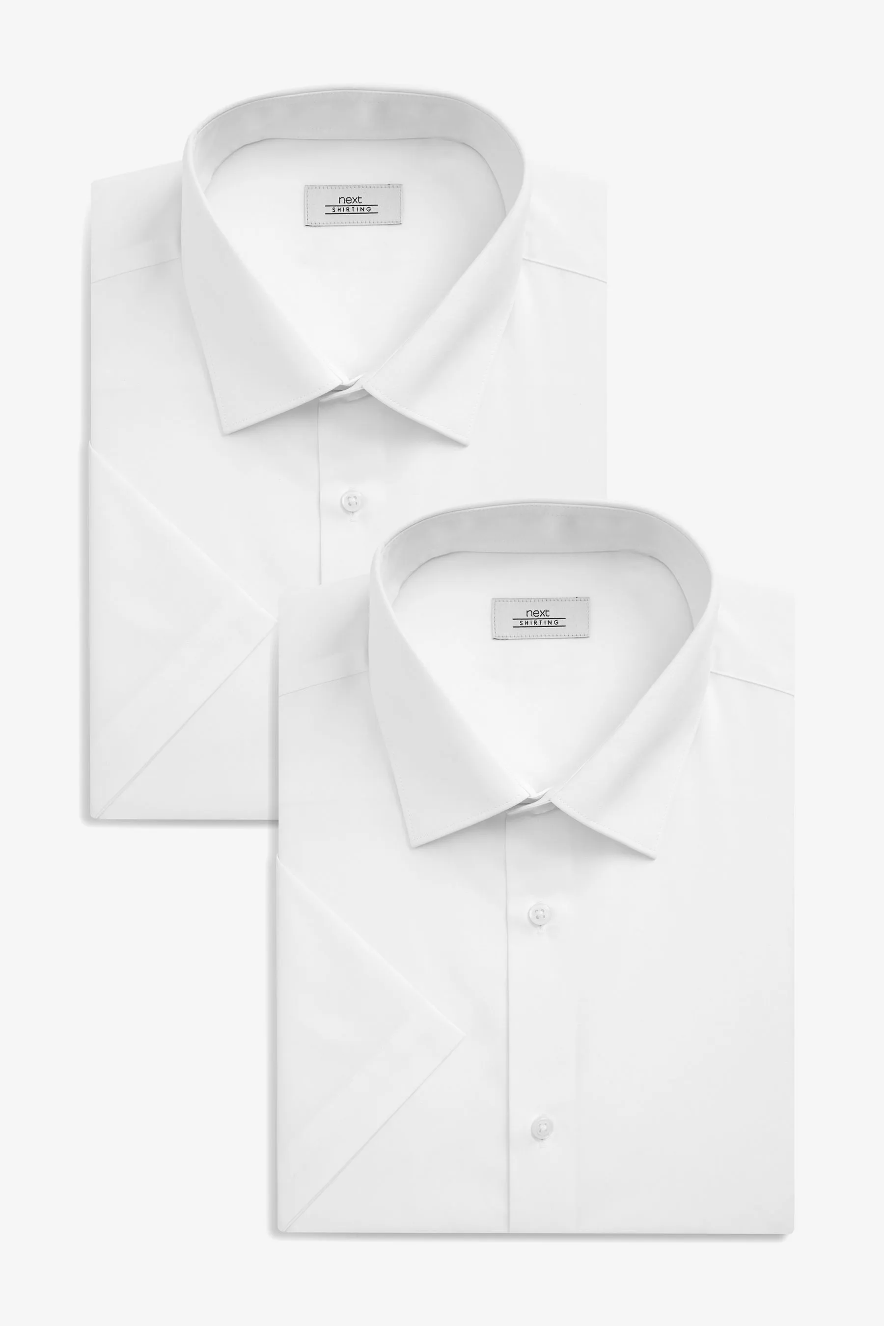 Bianco  - Camicie easy care Manica corta 2 Confezione