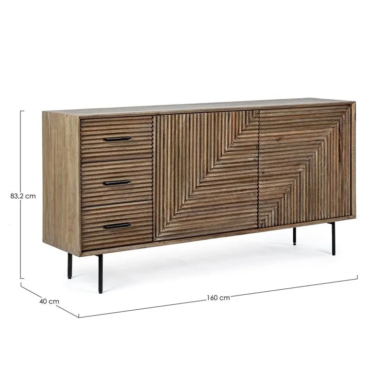 Bizzotto Credenza 2 ante 3 cassetti Darsey