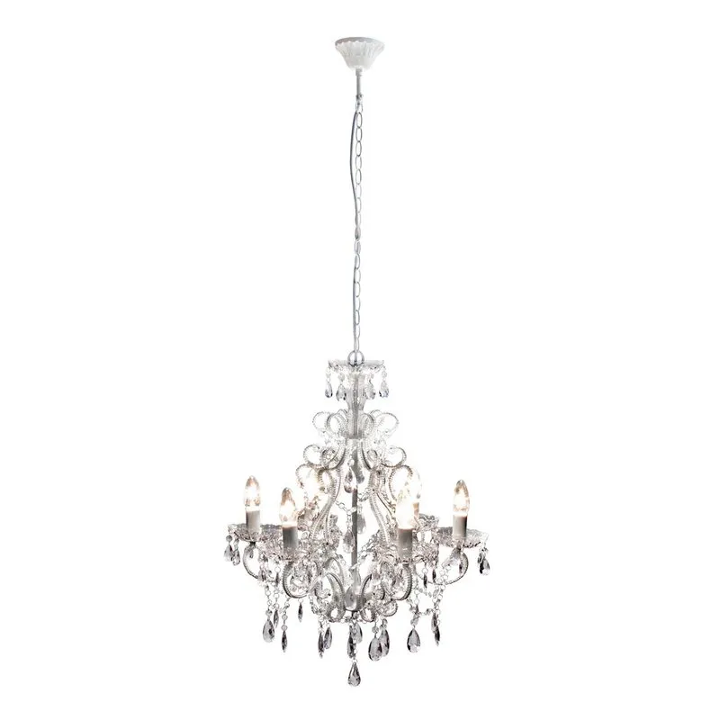 Bizzotto Lampadario 6 luci Talcy acr.bianco