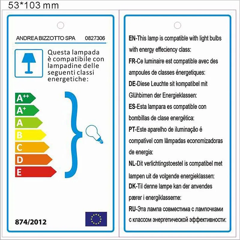 Bizzotto Lampadario 6 luci Talcy acr.bianco