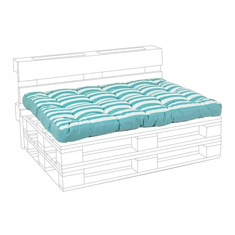Bizzotto outdoor Cuscino pallet seduta riga turchese