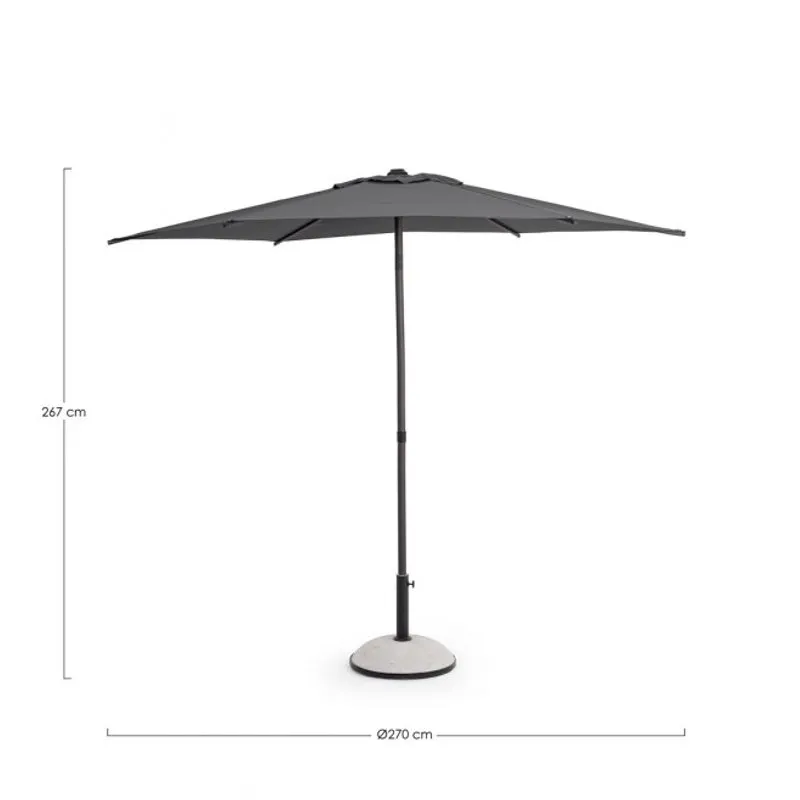 Bizzotto outdoor Ombrellone Samba con snodo 2.7m antracite/grigio scuro