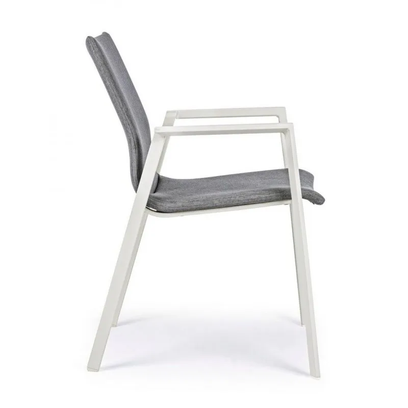 Bizzotto outdoor Set 4 sedie con braccioli Odeon lunar