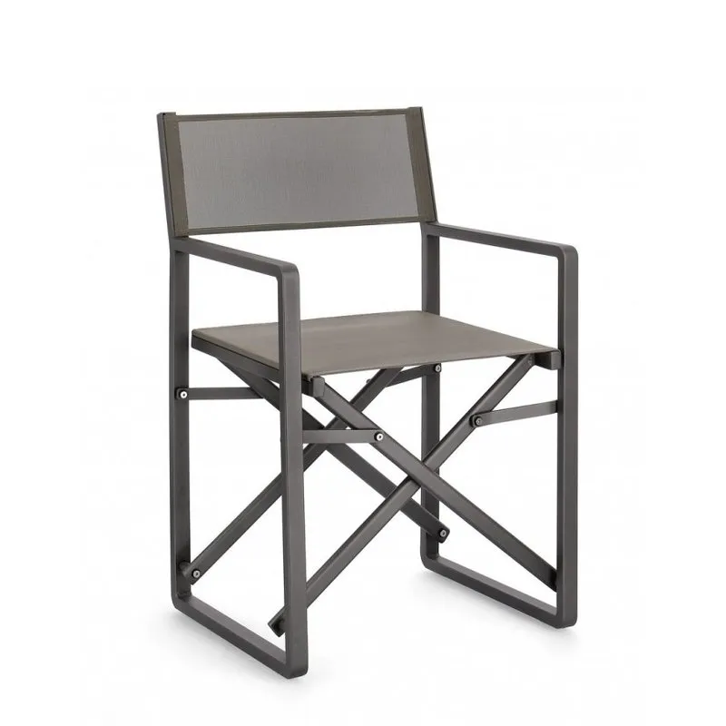 Bizzotto outdoor Set da 2 sedie regista Konnor antracite cx23