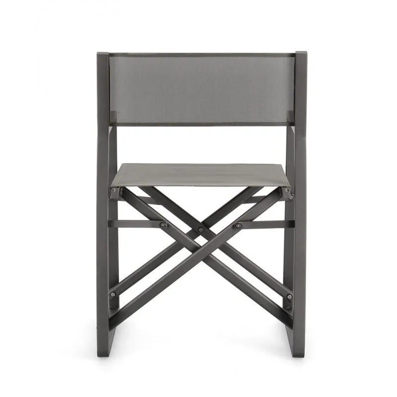 Bizzotto outdoor Set da 2 sedie regista Konnor antracite cx23
