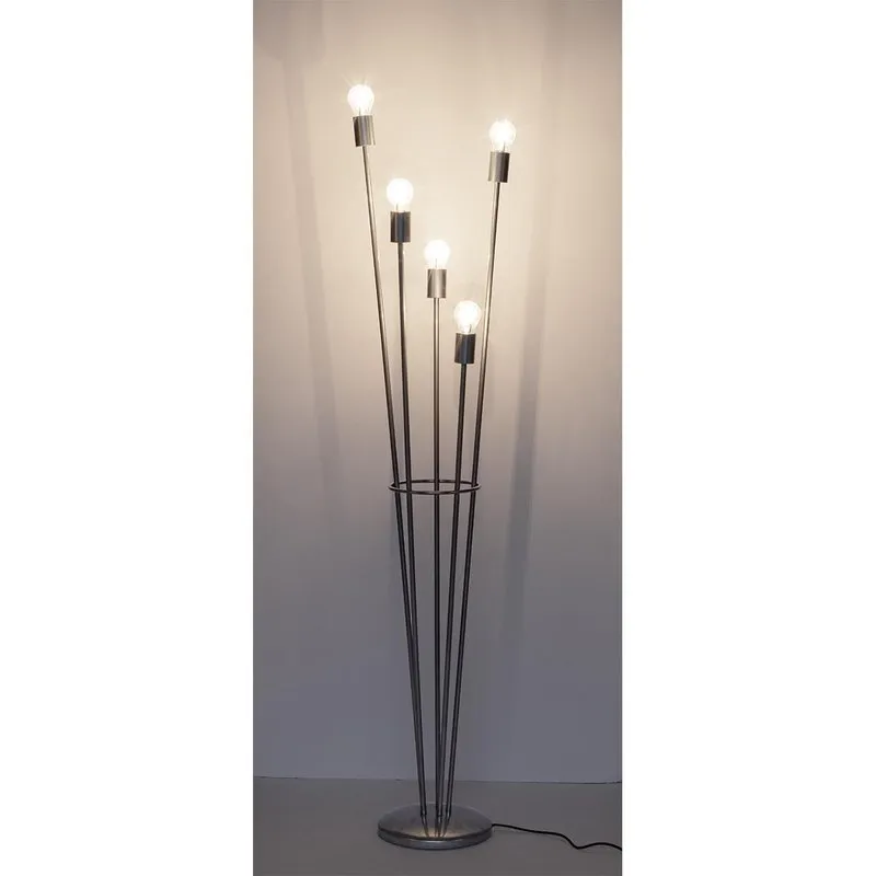 Bizzotto Piantana Giaccola 5 luci argento h155