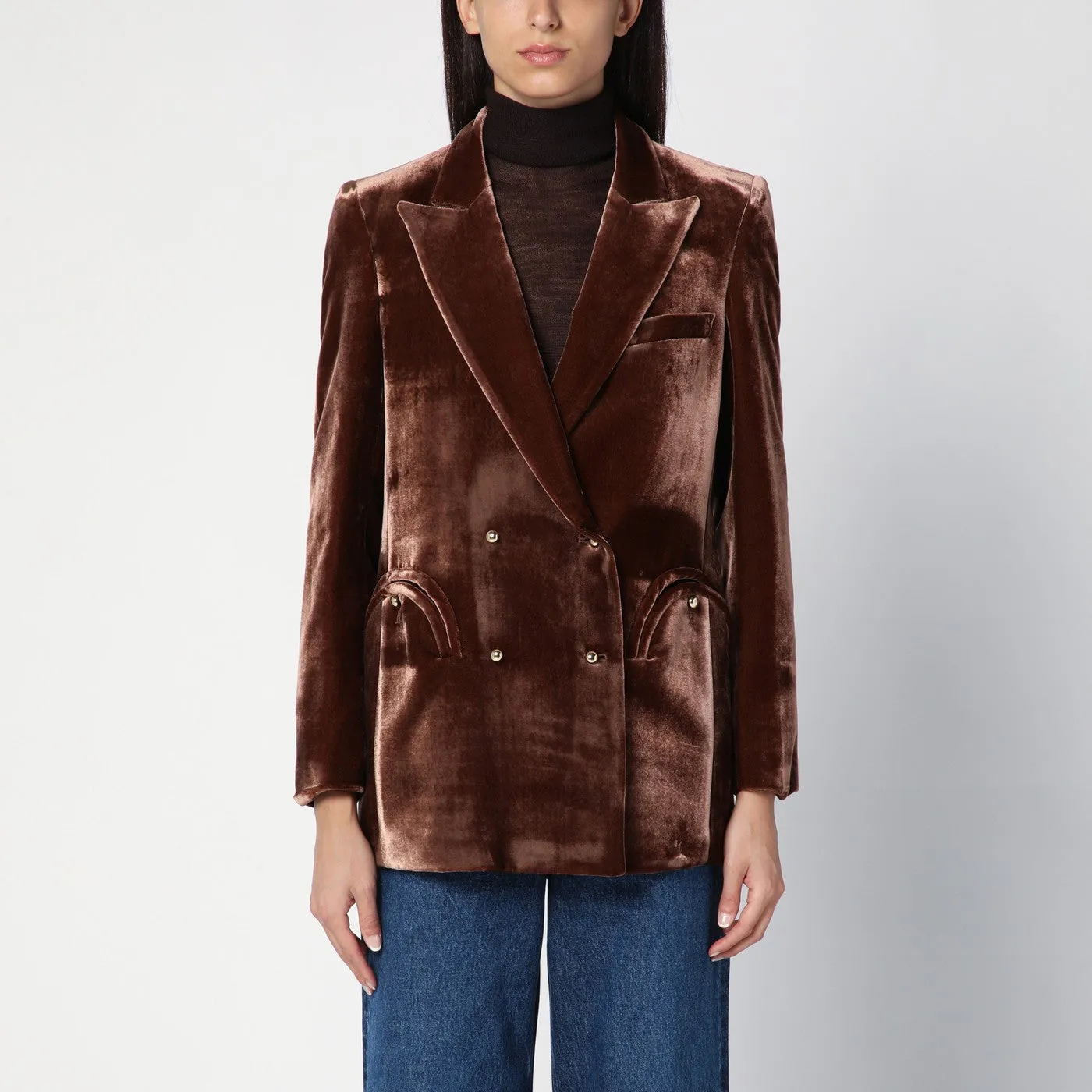 Blazé Milano Bronze color Giacca di velluto quotidiano