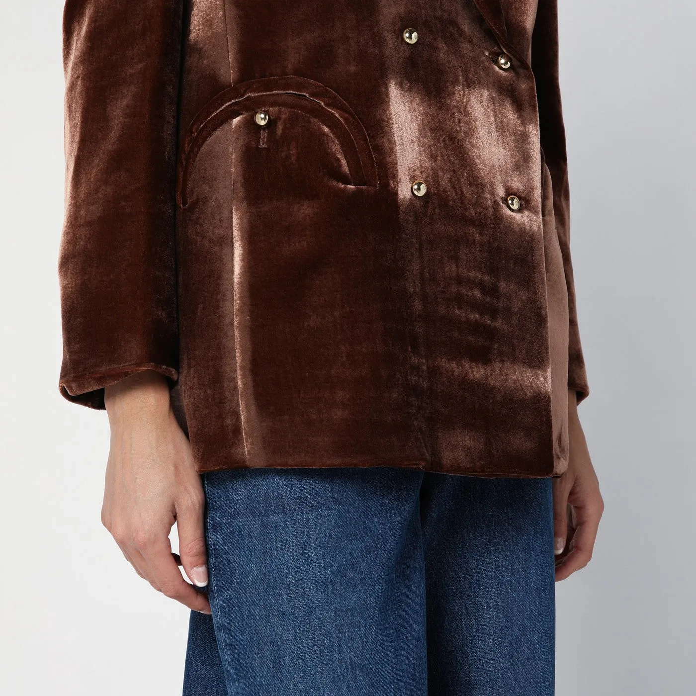 Blazé Milano Bronze color Giacca di velluto quotidiano