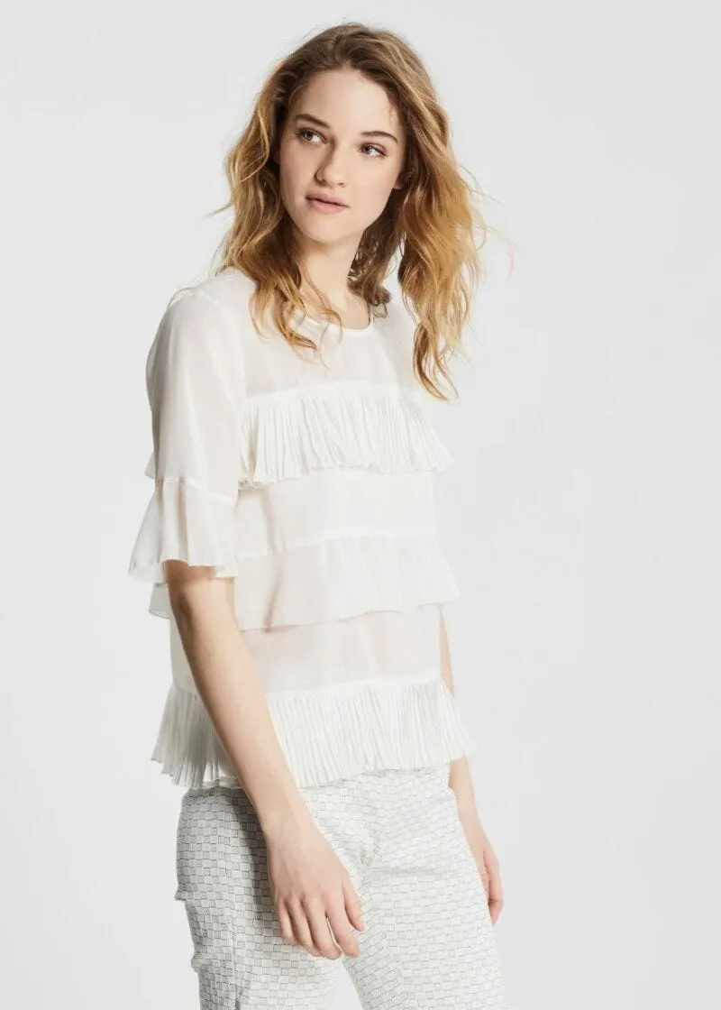 Blusa con balze