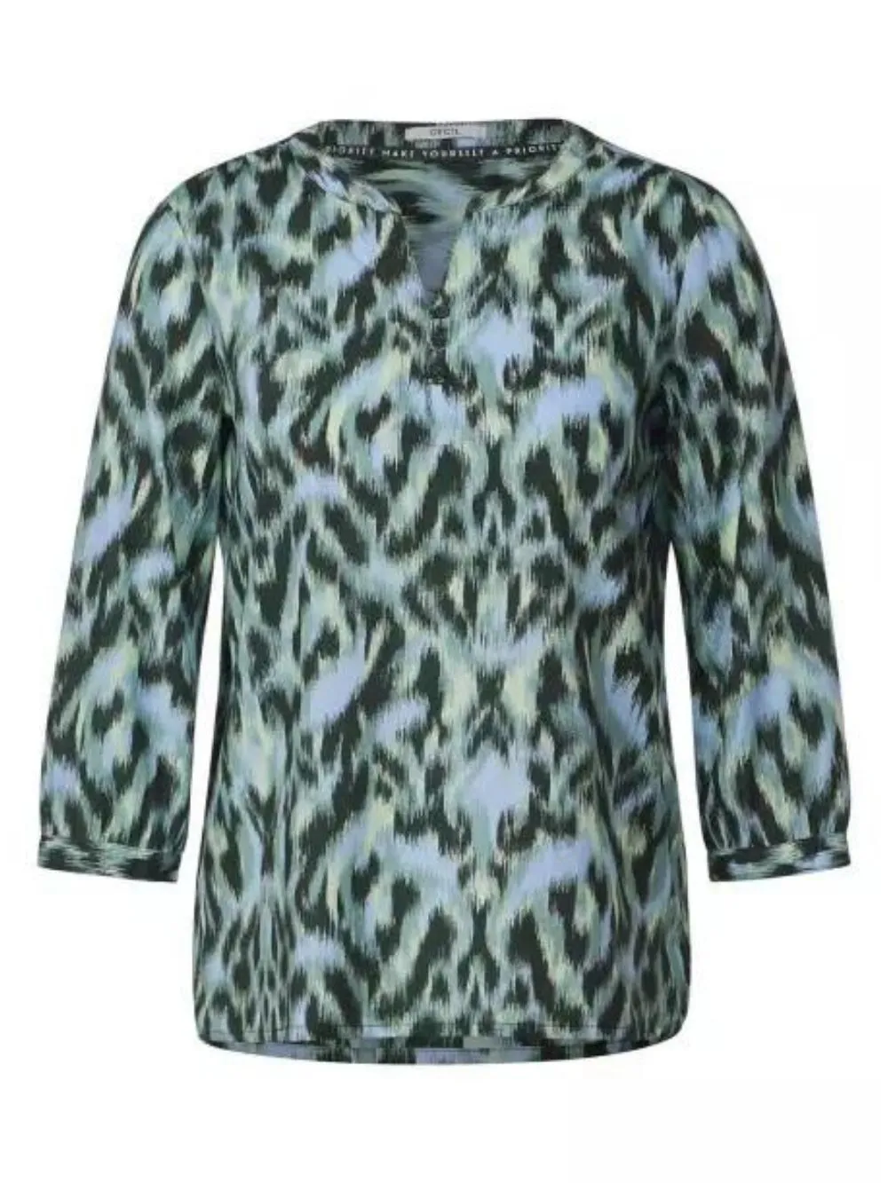 Blusa Donna a tre quarti fantasia blu