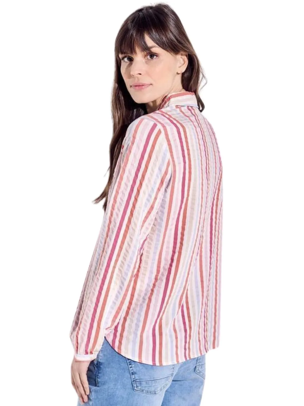 Blusa Donna con colletto classico Rosa