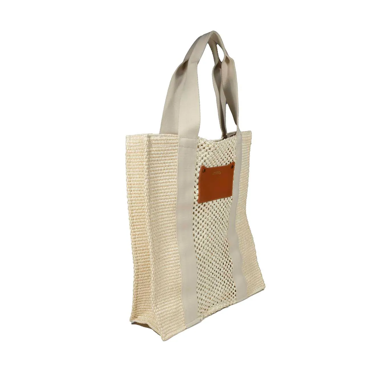 Borsa a mano Aruba piccola in rafia beige Isabel Marant