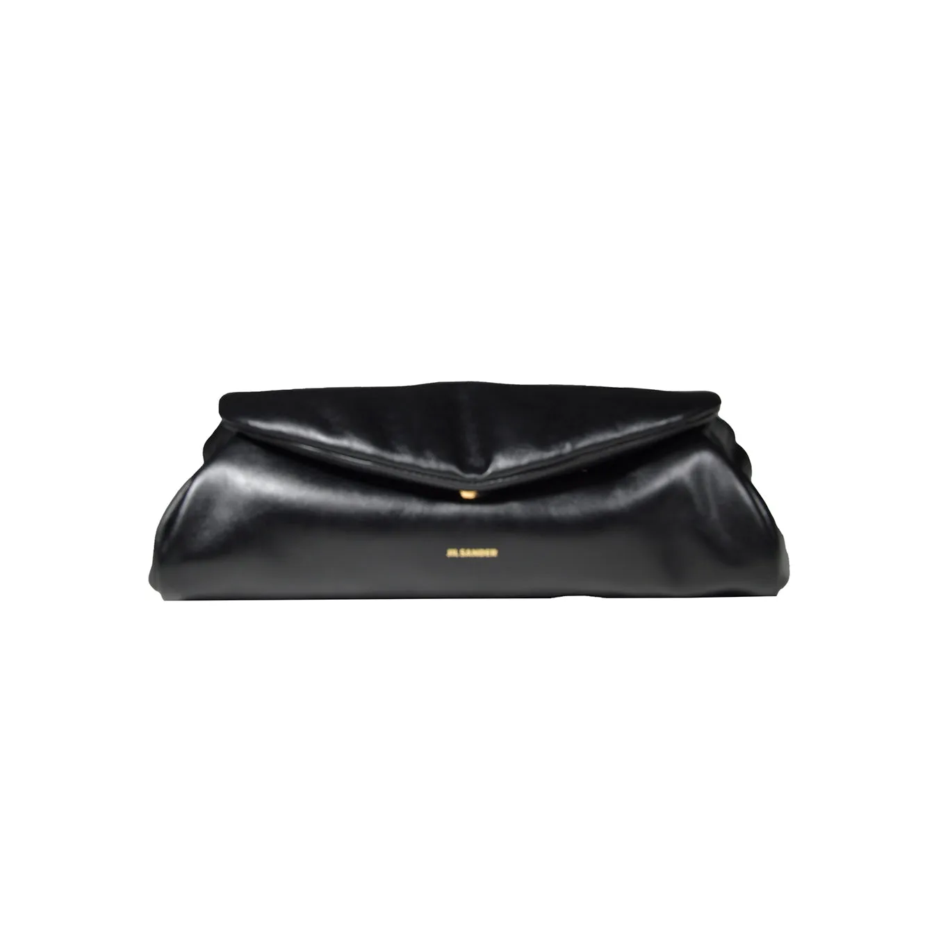 Borsa a mano Cannolo Padded piccola in pelle nera Jil Sander