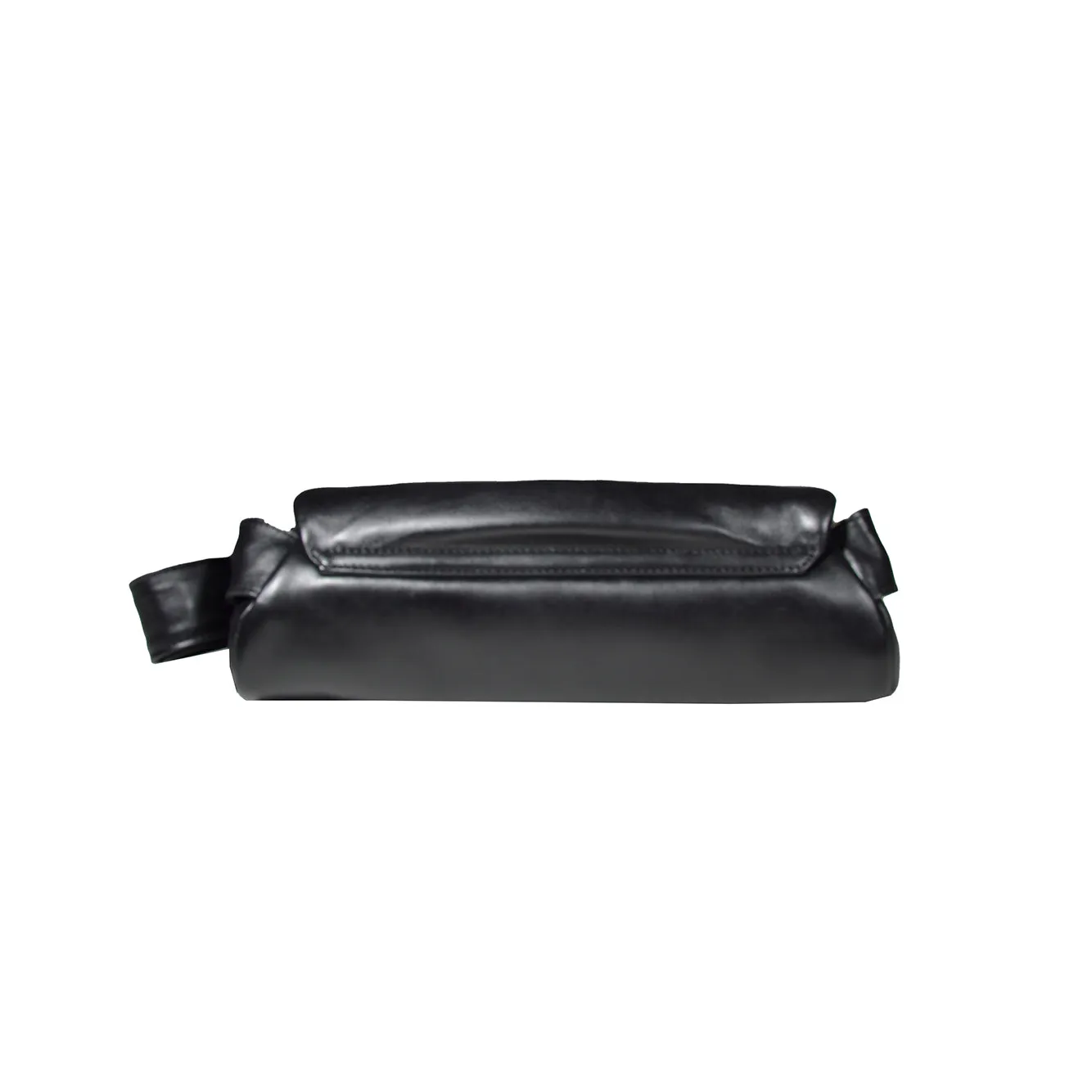 Borsa a mano Cannolo Padded piccola in pelle nera Jil Sander