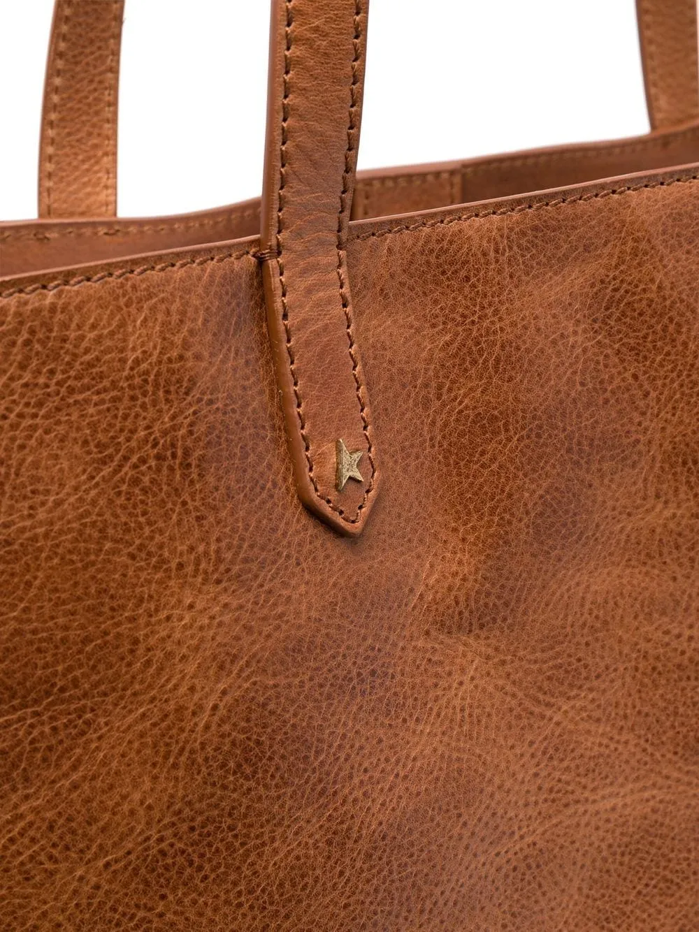 Borsa a mano con logo in marrone - unisex