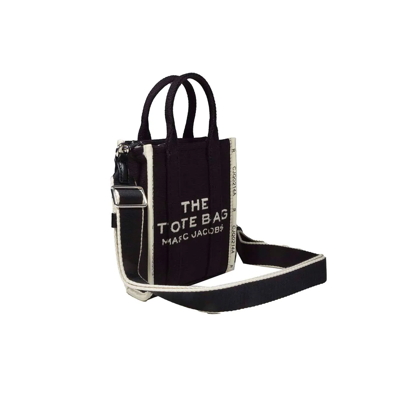 Borsa a mano Crossbody Tote in cotone jacquard nero Marc Jacobs