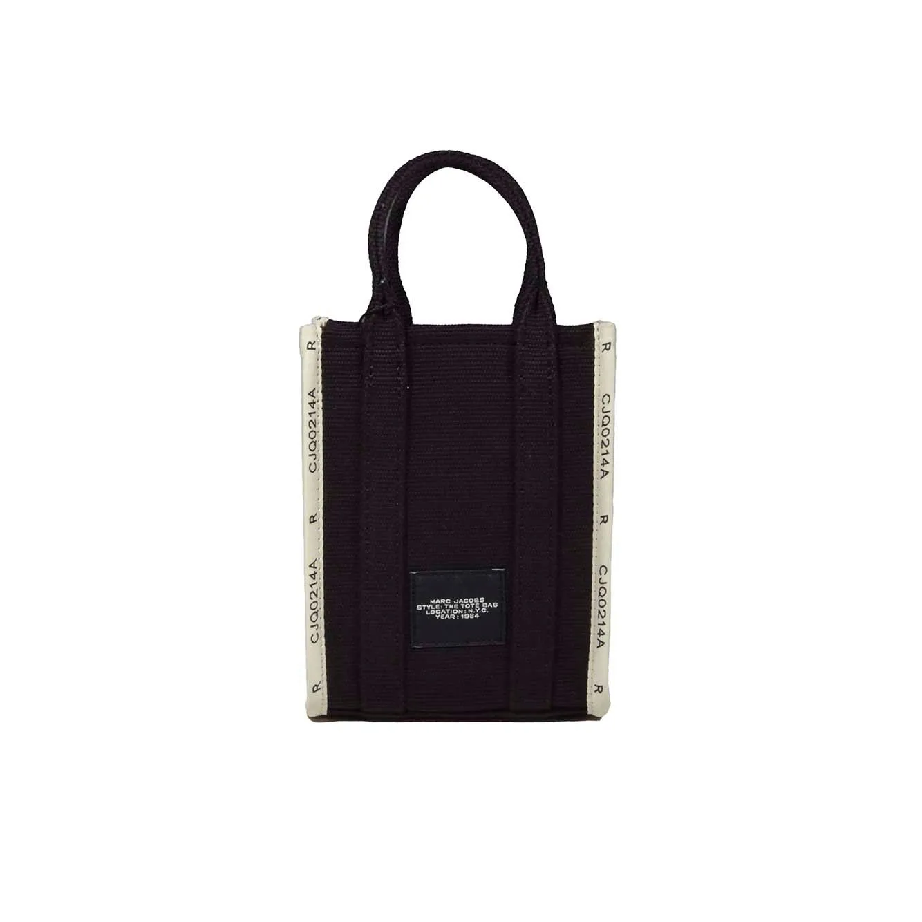 Borsa a mano Crossbody Tote in cotone jacquard nero Marc Jacobs