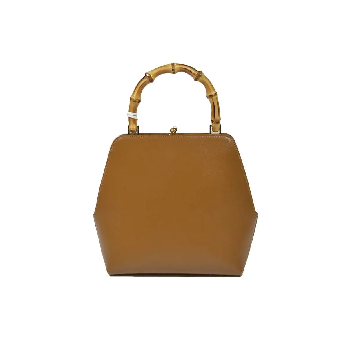 Borsa a mano Goji Bamboo Square in pelle cammello Jil Sander