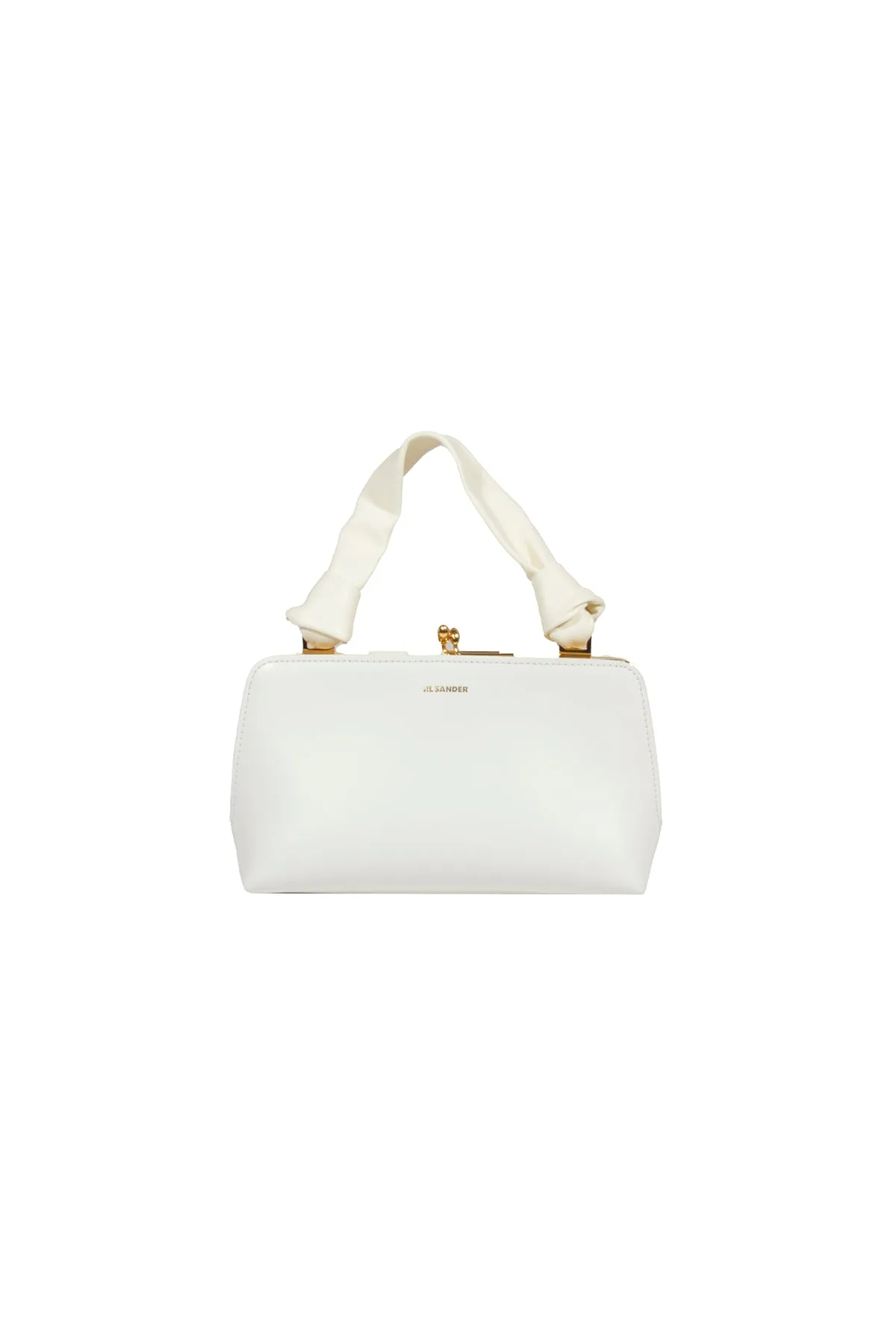 Borsa a mano Goji Mini Knot in pelle bianca Jil Sander