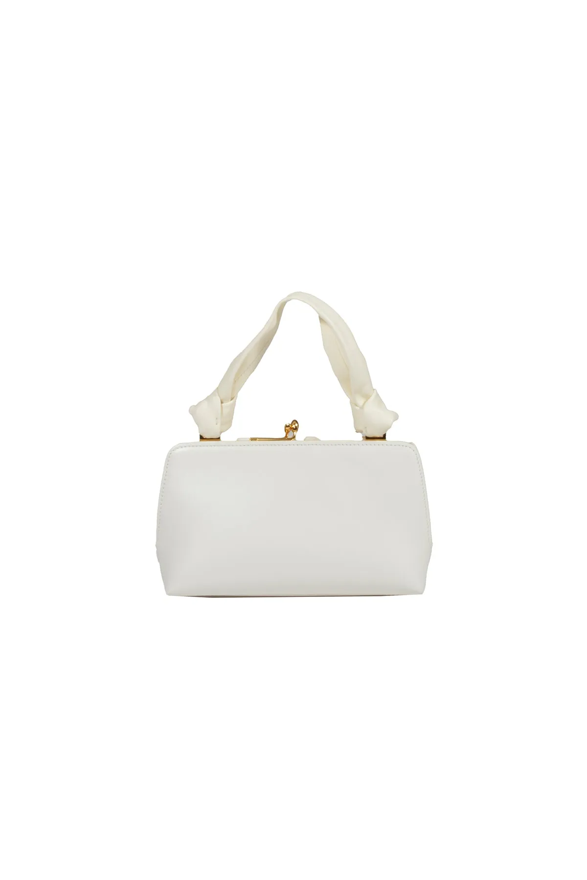 Borsa a mano Goji Mini Knot in pelle bianca Jil Sander
