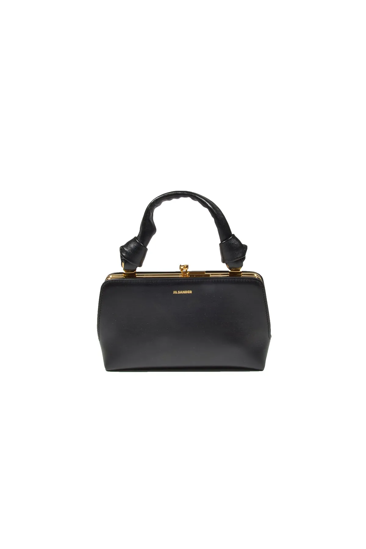 Borsa a mano Goji Mini Knot in pelle nera Jil Sander