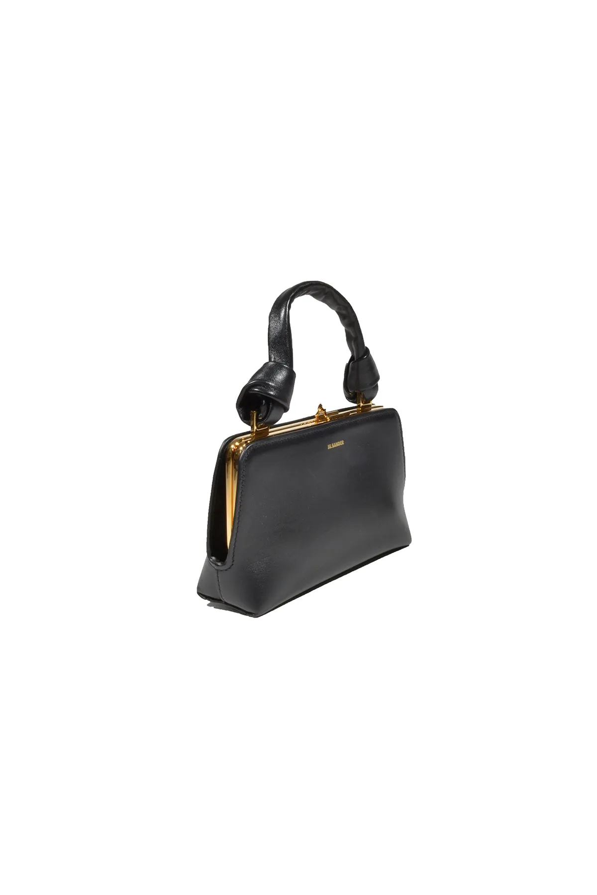 Borsa a mano Goji Mini Knot in pelle nera Jil Sander