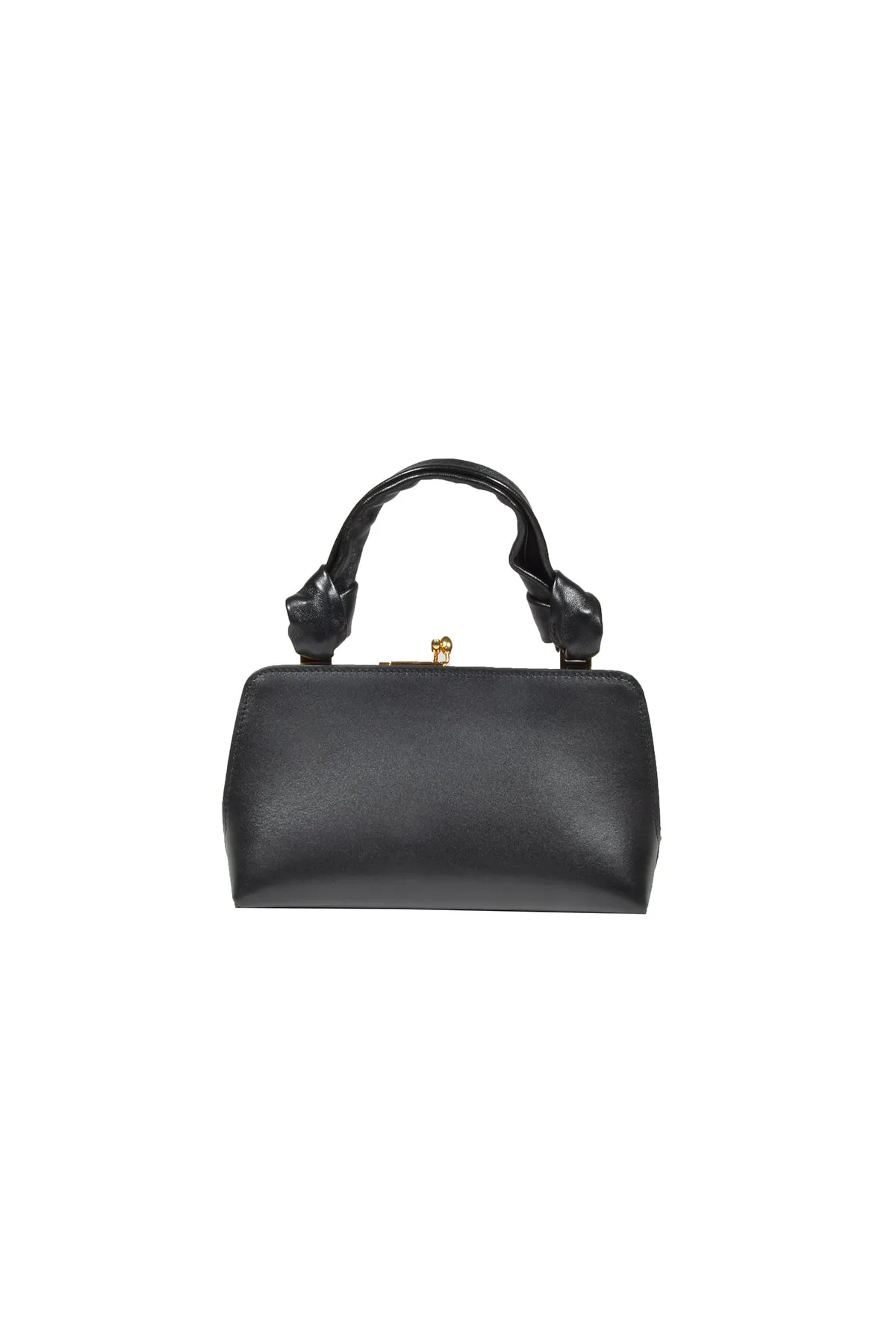 Borsa a mano Goji Mini Knot in pelle nera Jil Sander