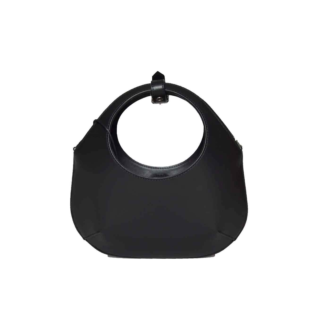 Borsa a mano Holy mini in pelle nera Courregès