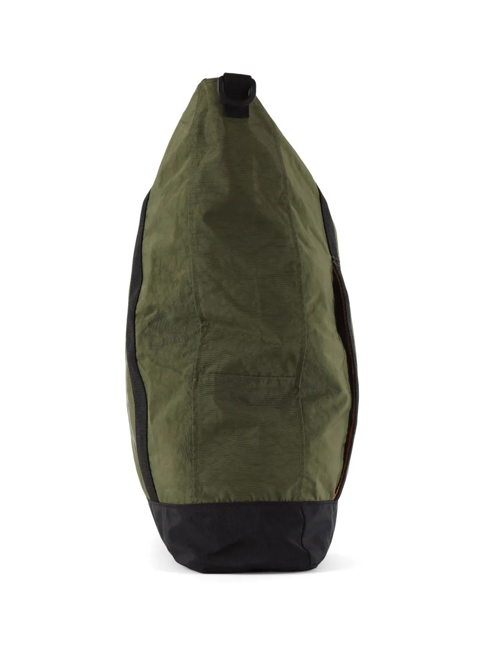 Borsa a mano in nylon con patch logo