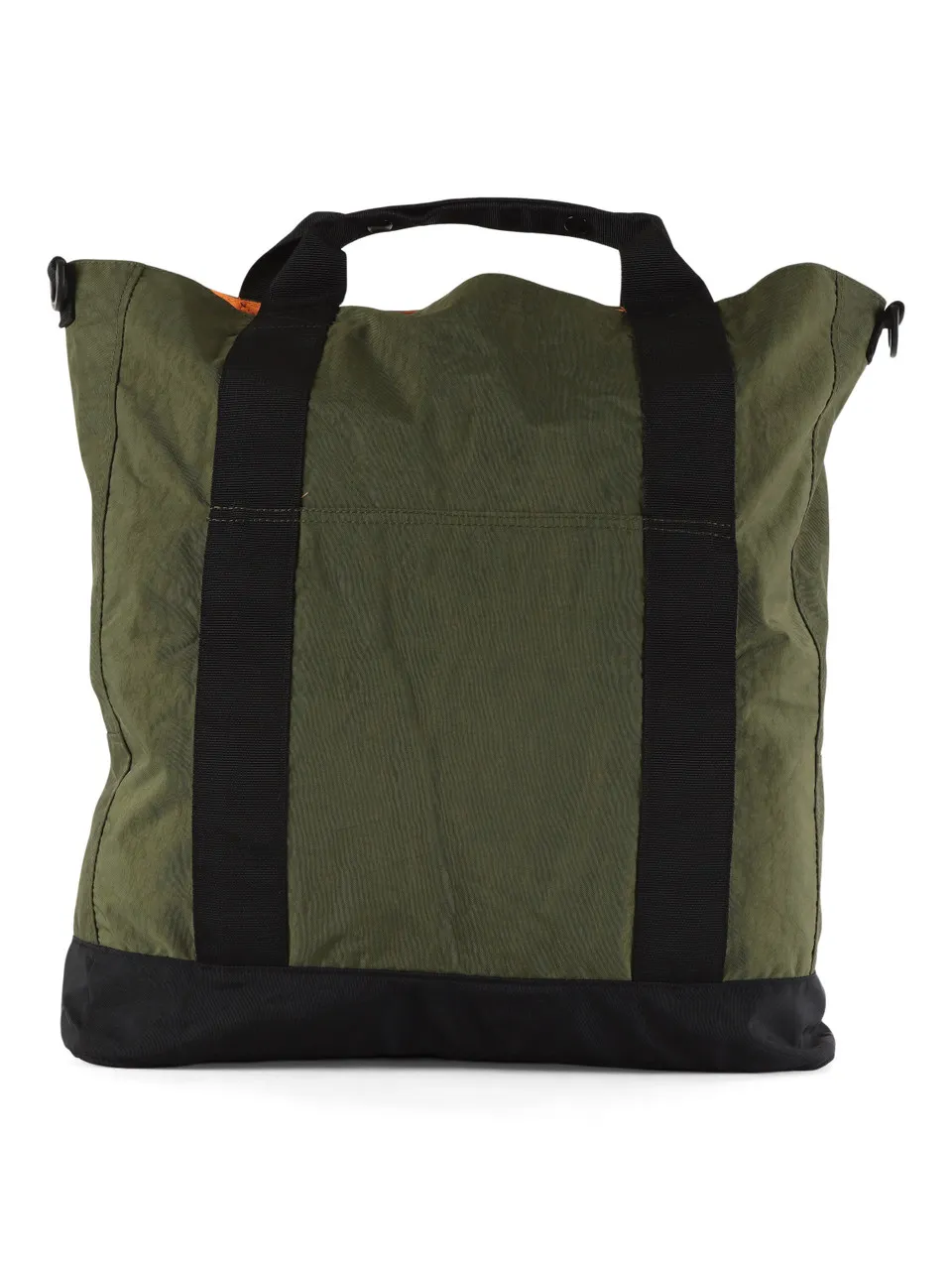 Borsa a mano in nylon con patch logo