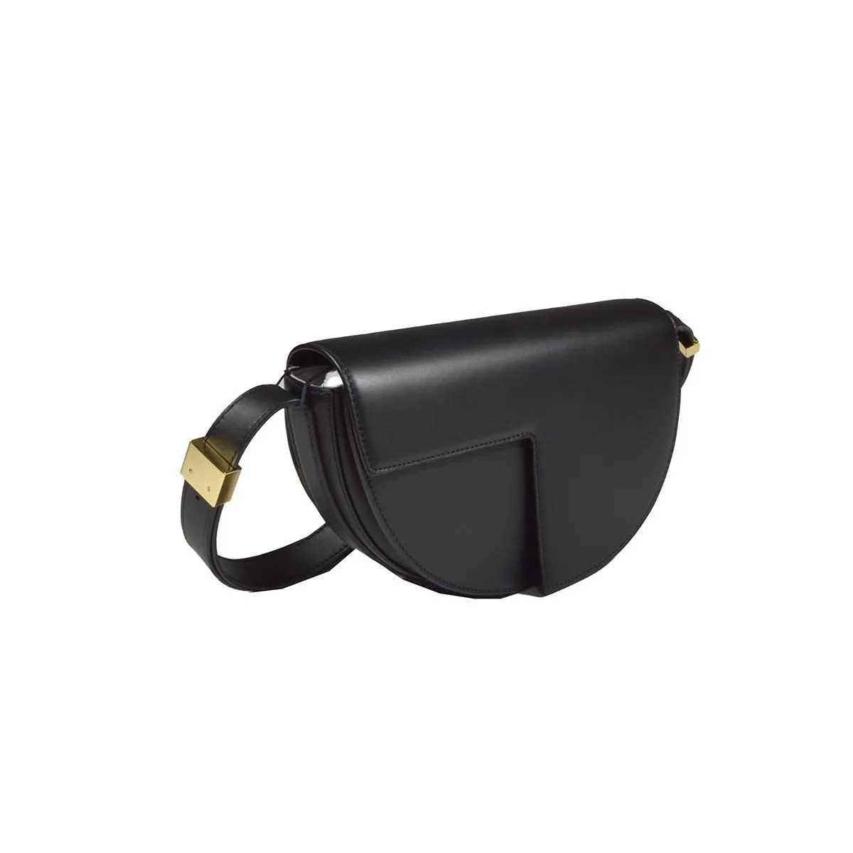Borsa a mano Le Petit in pelle nera Patou