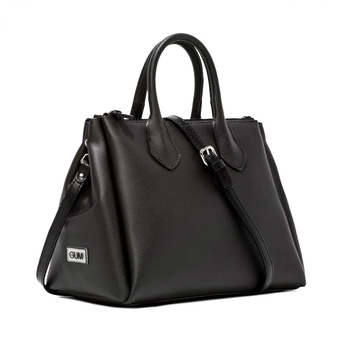 Borsa A Mano Media Re Gum Nero Fuxia