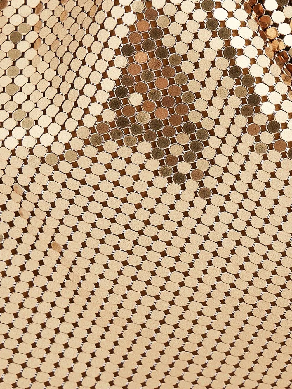 Borsa a mano metallizzata pixel in oro - donna